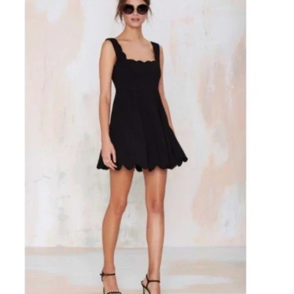 Nasty Gal Dresses & Skirts - Nasty Gal Black Scalloped Dress
